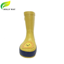 Lion Printing Yellow Pretty Rain Rubber Boots for Kids